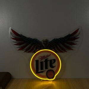 Its Miller Time Lite American Eagle Neon LED Sign Acrylic Artwork Home Bar Decor