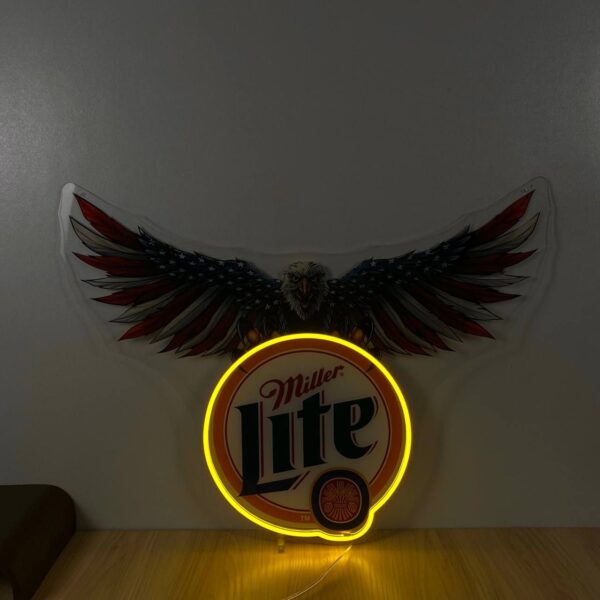 Its Miller Time Lite American Eagle Neon LED Sign Acrylic Artwork Home Bar Decor