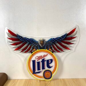Its Miller Time Lite American Eagle Neon LED Sign Acrylic Artwork Home Bar Decor