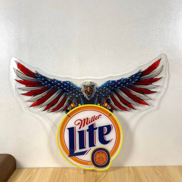 Its Miller Time Lite American Eagle Neon LED Sign Acrylic Artwork Home Bar Decor