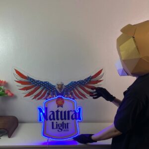Natural Light American Eagle Neon LED Sign Acrylic Artwork Home Bar Decor