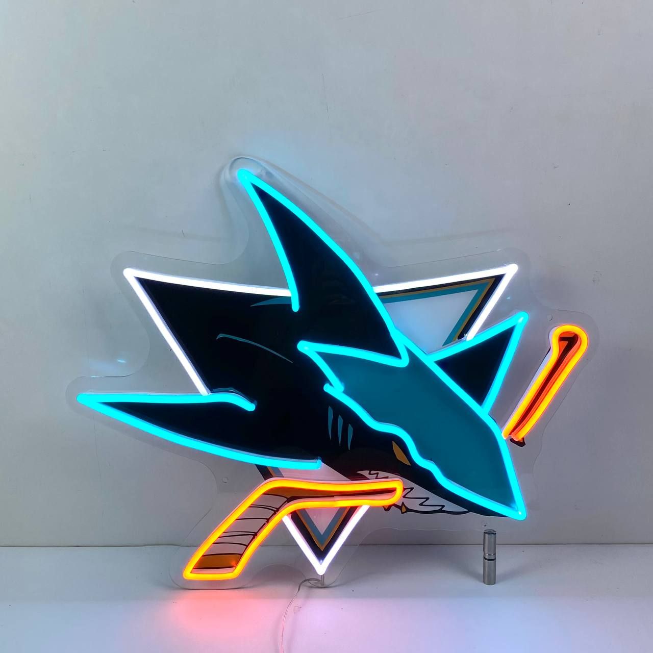 San Jose Sharks Neon LED Sign NHL Acrylic Artwork Wall Art Home Decor