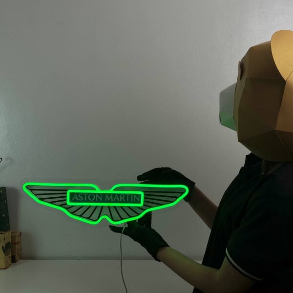 Aston Martin Logo Neon LED Sign Super Car Garage Man Cave Home Decor