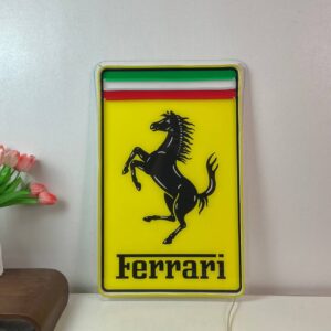 Ferrari Logo Neon LED Sign Super Car Garage Man Cave Home Decor