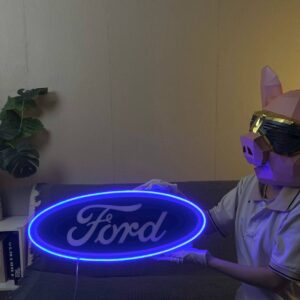 Ford Logo Neon LED Sign Super Car Garage Man Cave Home Decor