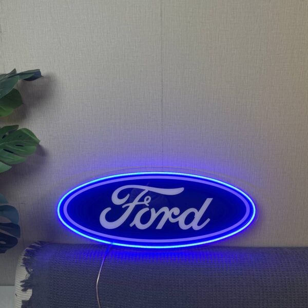 Ford Logo Neon LED Sign Super Car Garage Man Cave Home Decor