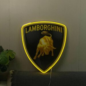 Lamborghini Logo Neon LED Sign Super Car Garage Man Cave Home Decor
