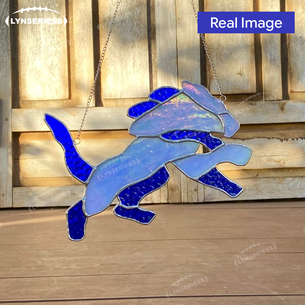 NFL Detroit Lions Logo Artwork Handcrafted Stained Glass Fan Cave Decor NFL Gift Idea