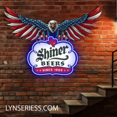 Shiner American Eagle Neon LED Sign Acrylic Artwork Home Bar Decor