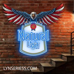 Natural Light American Eagle Neon LED Sign Acrylic Artwork Home Bar Decor