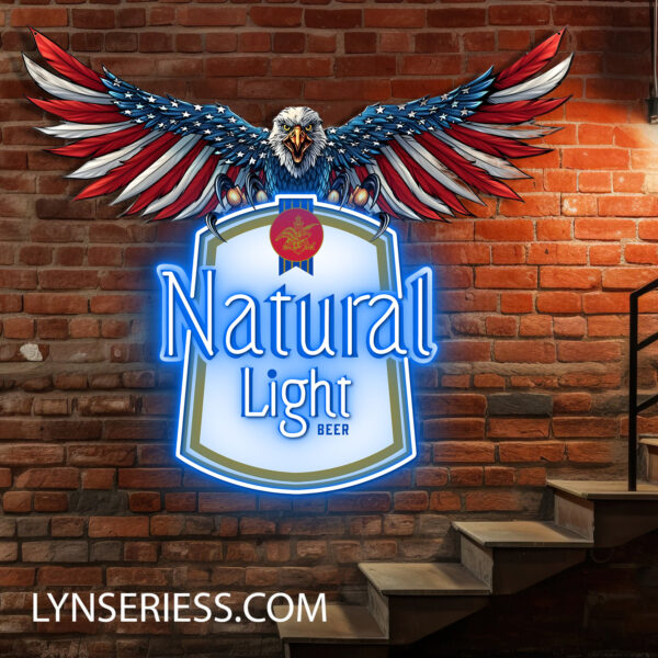 Natural Light American Eagle Neon LED Sign Acrylic Artwork Home Bar Decor
