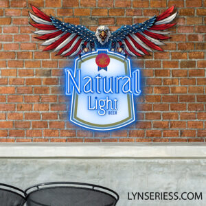 Natural Light American Eagle Neon LED Sign Acrylic Artwork Home Bar Decor